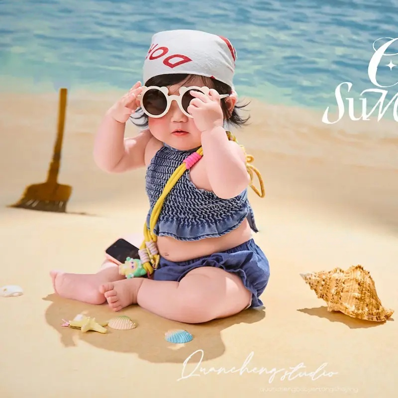 Baby Girl Summer Beach Theme Set - Newborn Photography Props - Image 3